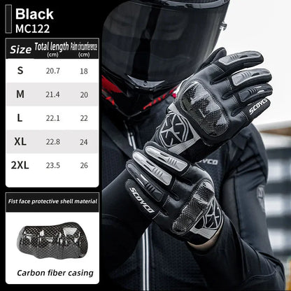 SCOYCO Motorcycle Gloves – Carbon Fiber Protection