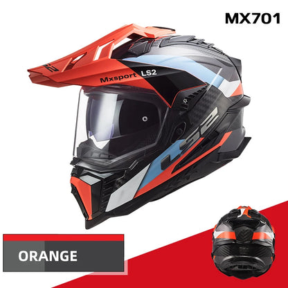 Original LS2 EXPLORER MX701 Carbon Fiber Off-Road Motorcycle Helmet