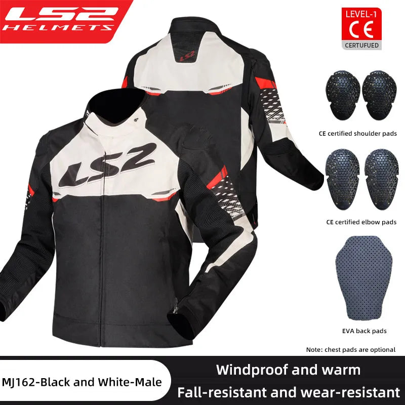 LS2 APEX Motorcycle Jacket – Waterproof and Padded for Winter