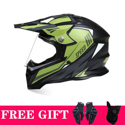 Off-Road Full Face Motorcycle Helmet, ECE DOT Approved, ATV & Rally Racing