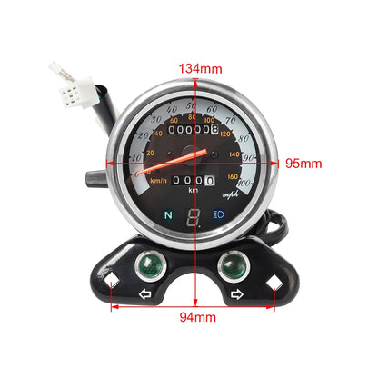 Universal 12V Speedometer for Suzuki Cafe Racer - Odometer and Tachometer