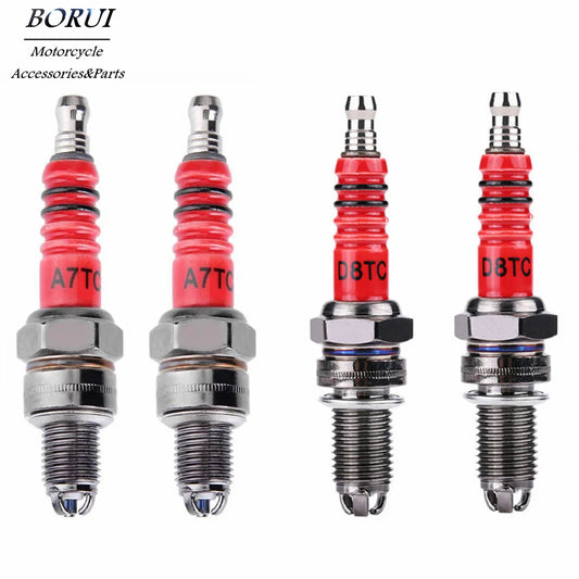 Triple Electrode Spark Plugs for Motorcycles, ATVs, and Go-Karts – Compatible with GY6 and CG Engines