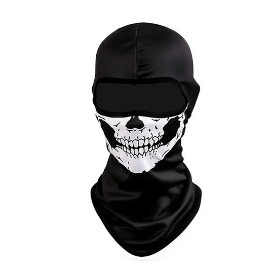 Balaclava Halloween Skull Print Cosplay Costume, Ghost Full Face Bike Mask, Outdoor Riding & Ski