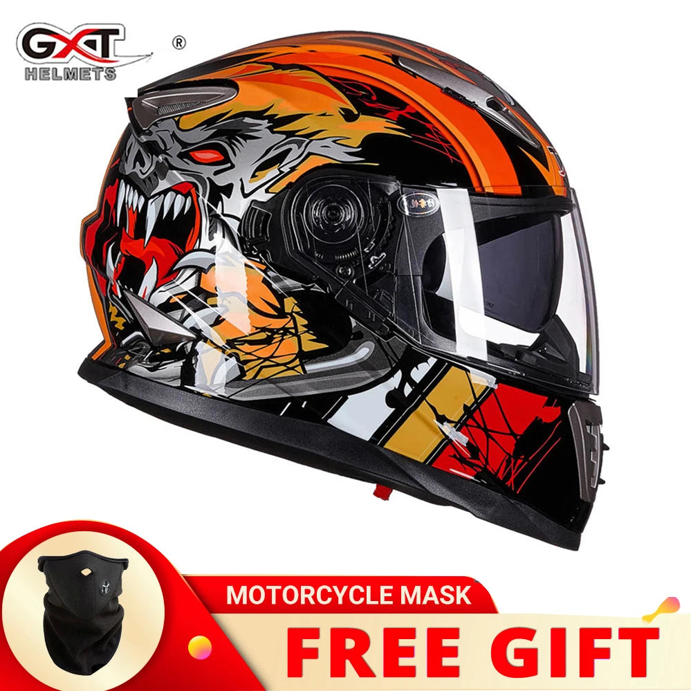 GXT-999 Integral Motorcycle Helmet + Free Accessory