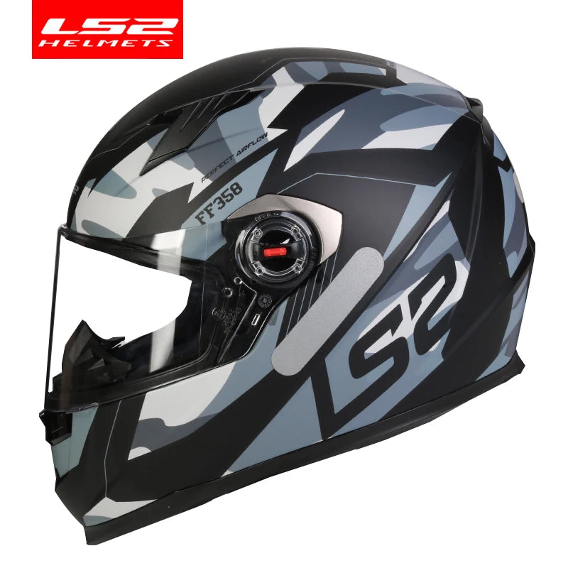 LS2 FF358 Full Face Motorcycle Helmet, ECE Approved