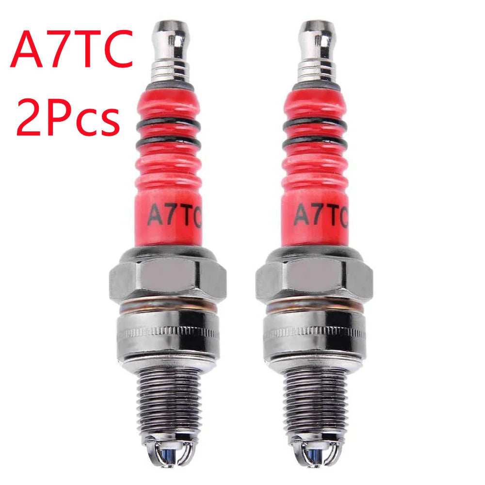 Triple Electrode Spark Plugs for Motorcycles, ATVs, and Go-Karts – Compatible with GY6 and CG Engines