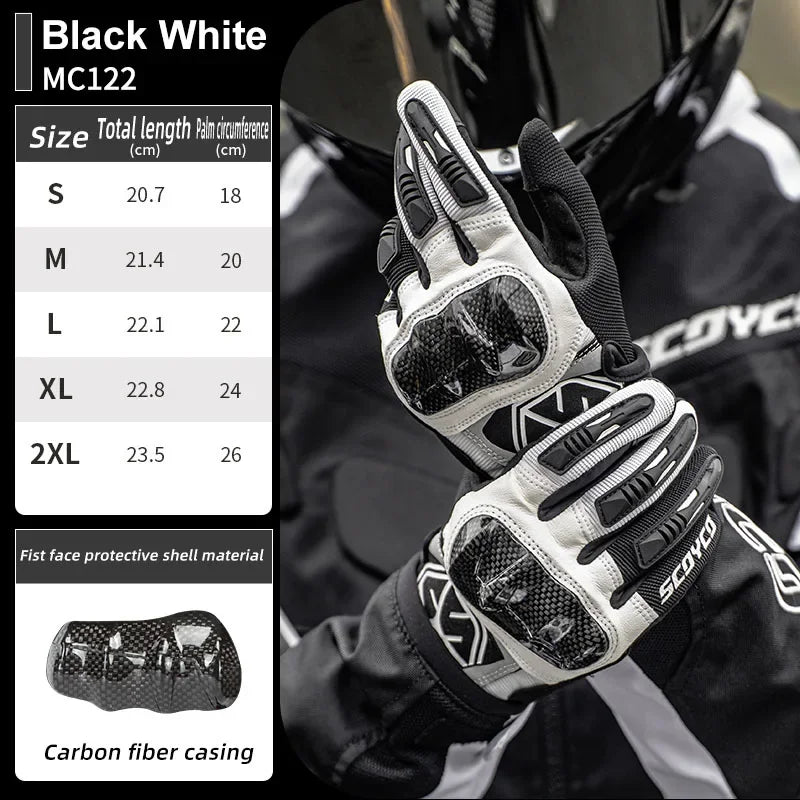 SCOYCO Motorcycle Gloves – Carbon Fiber Protection