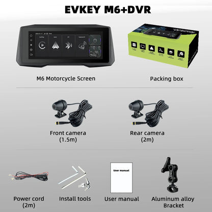 Introducing the GPS Screen with CarPlay & Android for Motorcycles. This advanced device offers wireless connectivity, mobile screen mirroring, expandable storage up to 64GB, a 7.0-inch touch screen, dual Bluetooth support, and multilingual interface. It'..