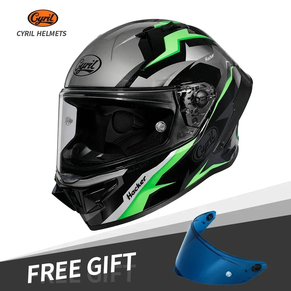 CYRIL FF352 Full Face Motorcycle Helmet, Unisex + Free Accessory